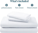 Bare Home Flannel Sheet Set 100% Cotton, Velvety Soft Heavyweight - Double Brushed Flannel - Deep Pocket (Queen, White) - Grand Goldman