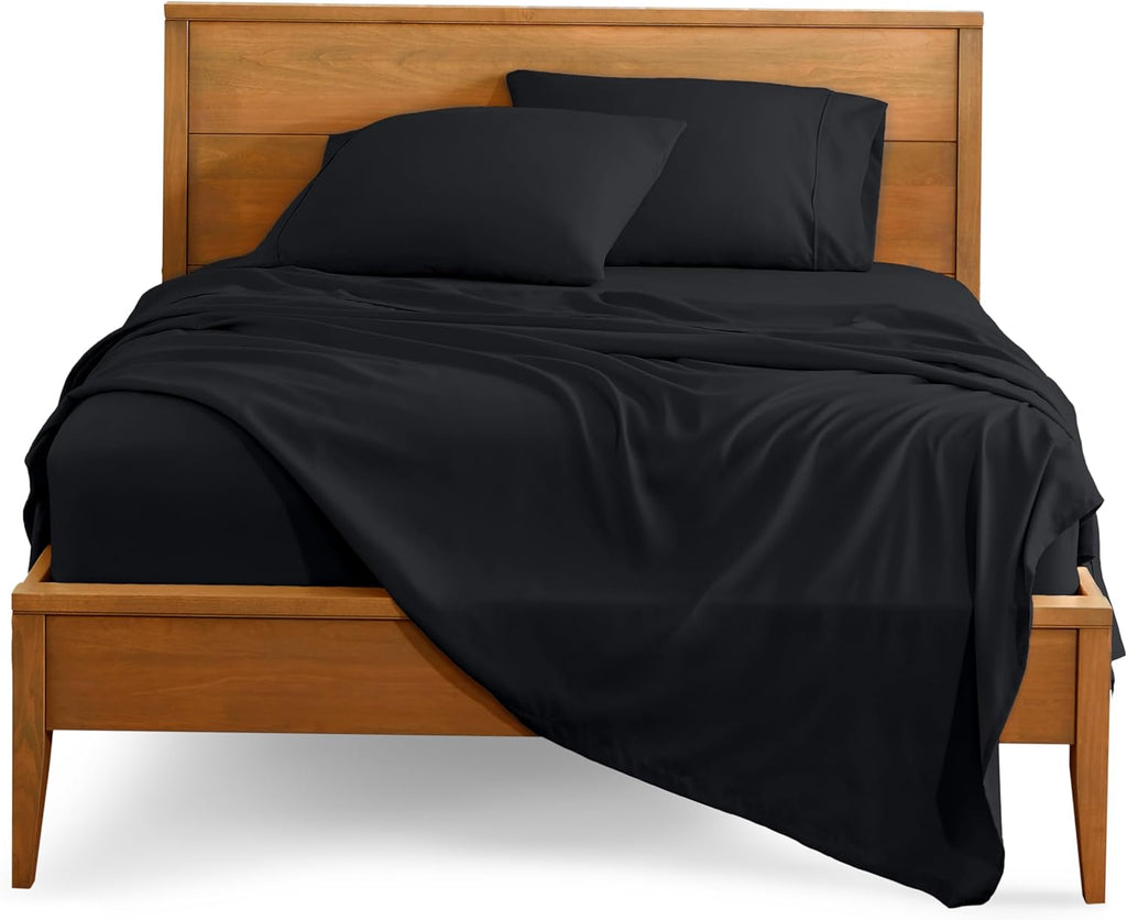 Bare Home Queen Sheet Set - Luxury 1800 Ultra-Soft Microfiber Queen Bed Sheets - Double Brushed - Deep Pockets - Easy Fit - 4 Piece Set - Bedding Sheets & Pillowcases (Queen, Grey) - Grand Goldman