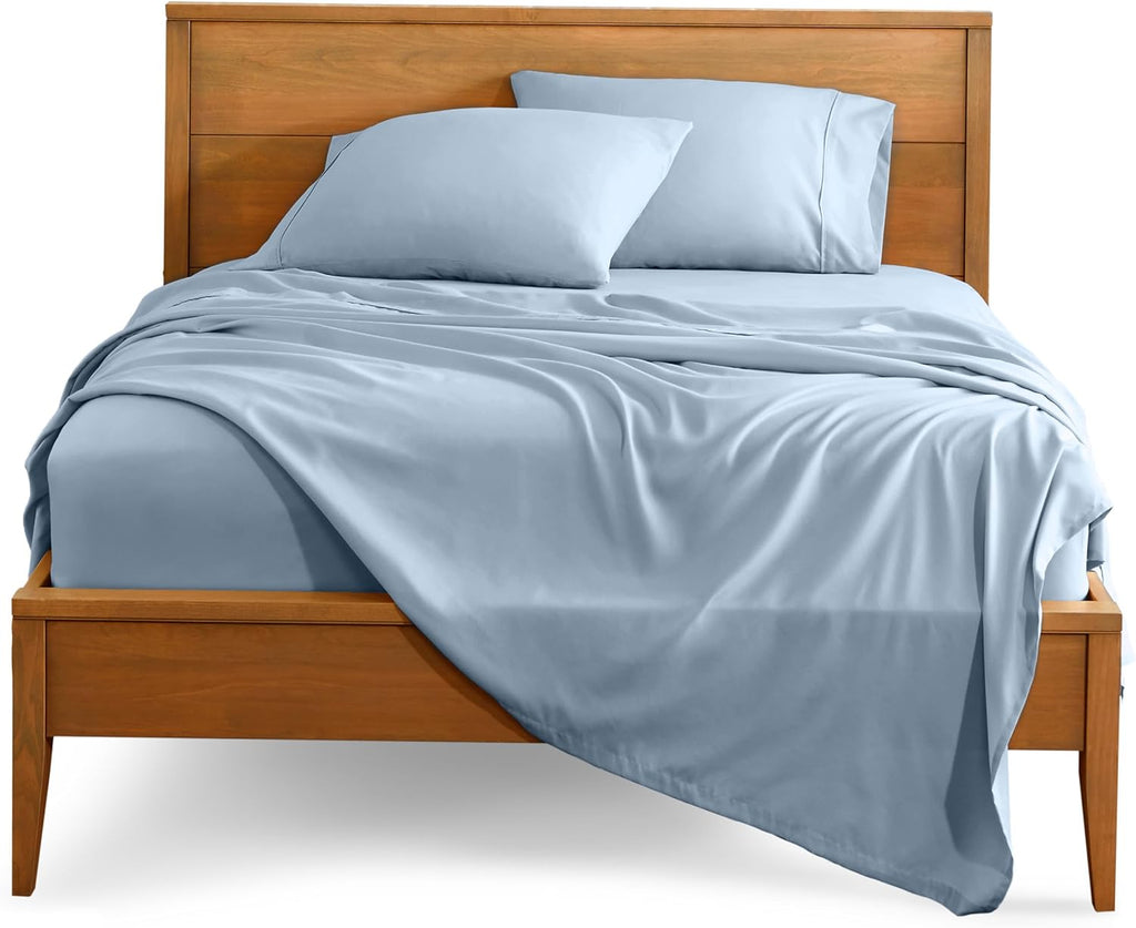 Bare Home Queen Sheet Set - Luxury 1800 Ultra-Soft Microfiber Queen Bed Sheets - Double Brushed - Deep Pockets - Easy Fit - 4 Piece Set - Bedding Sheets & Pillowcases (Queen, Grey) - Grand Goldman