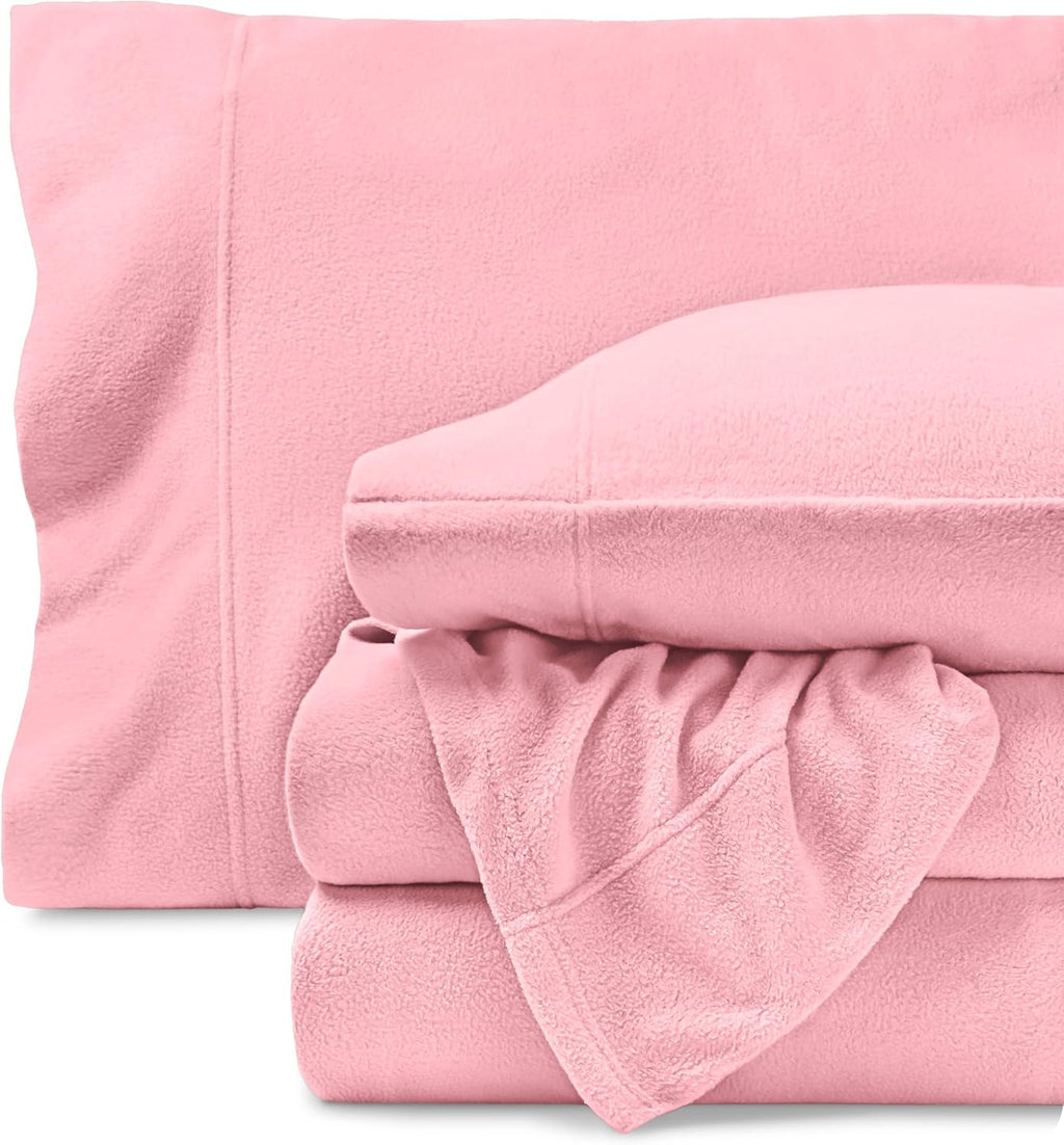 Bare Home Super Soft Fleece Sheet Set - Queen Size - Extra Plush Polar Fleece, No-Pilling Bed Sheets - All Season Cozy Warmth (Queen, Dark Blue) - Grand Goldman