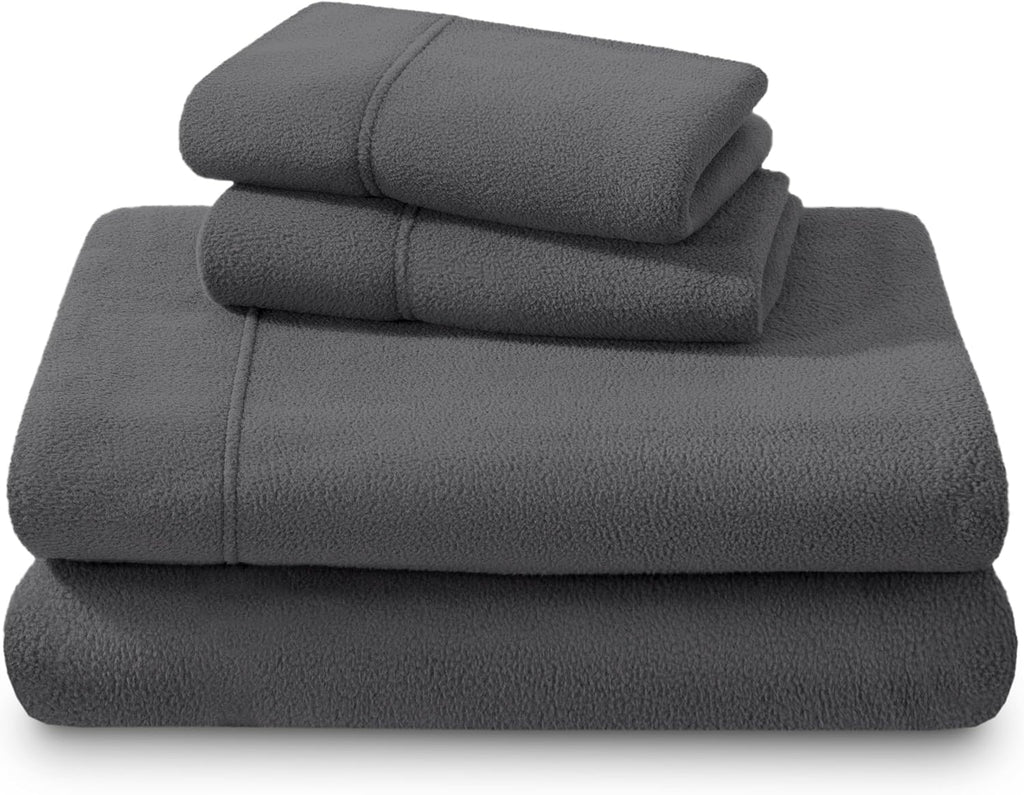 Bare Home Super Soft Fleece Sheet Set - Queen Size - Extra Plush Polar Fleece, No-Pilling Bed Sheets - All Season Cozy Warmth (Queen, Dark Blue) - Grand Goldman
