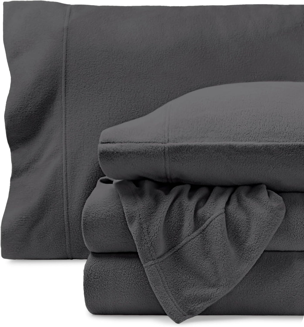 Bare Home Super Soft Fleece Sheet Set - Queen Size - Extra Plush Polar Fleece, No-Pilling Bed Sheets - All Season Cozy Warmth (Queen, Dark Blue) - Grand Goldman