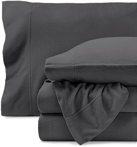 Bare Home Super Soft Fleece Sheet Set - Queen Size - Extra Plush Polar Fleece, No-Pilling Bed Sheets - All Season Cozy Warmth (Queen, Dark Blue) - Grand Goldman