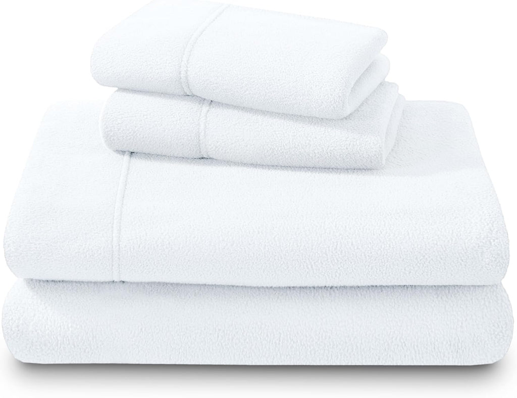 Bare Home Super Soft Fleece Sheet Set - Queen Size - Extra Plush Polar Fleece, No-Pilling Bed Sheets - All Season Cozy Warmth (Queen, Dark Blue) - Grand Goldman