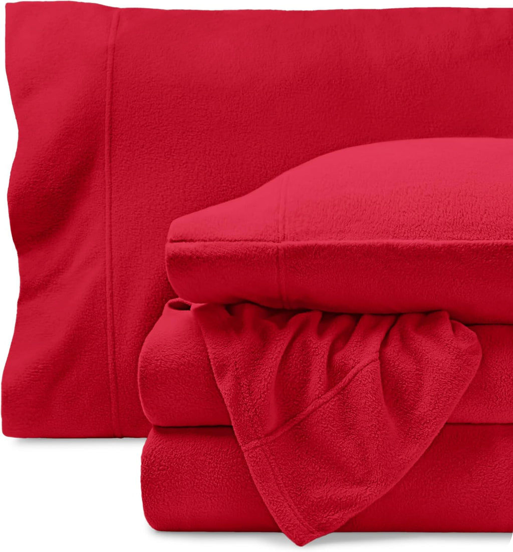 Bare Home Super Soft Fleece Sheet Set - Queen Size - Extra Plush Polar Fleece, No-Pilling Bed Sheets - All Season Cozy Warmth (Queen, Dark Blue) - Grand Goldman