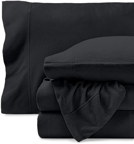 Bare Home Super Soft Fleece Sheet Set - Queen Size - Extra Plush Polar Fleece, No-Pilling Bed Sheets - All Season Cozy Warmth (Queen, Dark Blue) - Grand Goldman