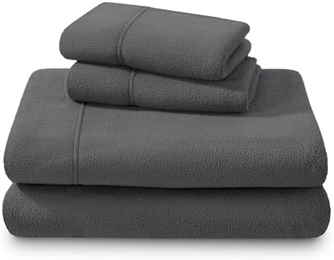 Bare Home Super Soft Fleece Sheet Set - Queen Size - Extra Plush Polar Fleece, No-Pilling Bed Sheets - All Season Cozy Warmth (Queen, Dark Blue) - Grand Goldman