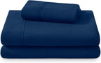 Bare Home Super Soft Fleece Sheet Set - Queen Size - Extra Plush Polar Fleece, No-Pilling Bed Sheets - All Season Cozy Warmth (Queen, Dark Blue) - Grand Goldman