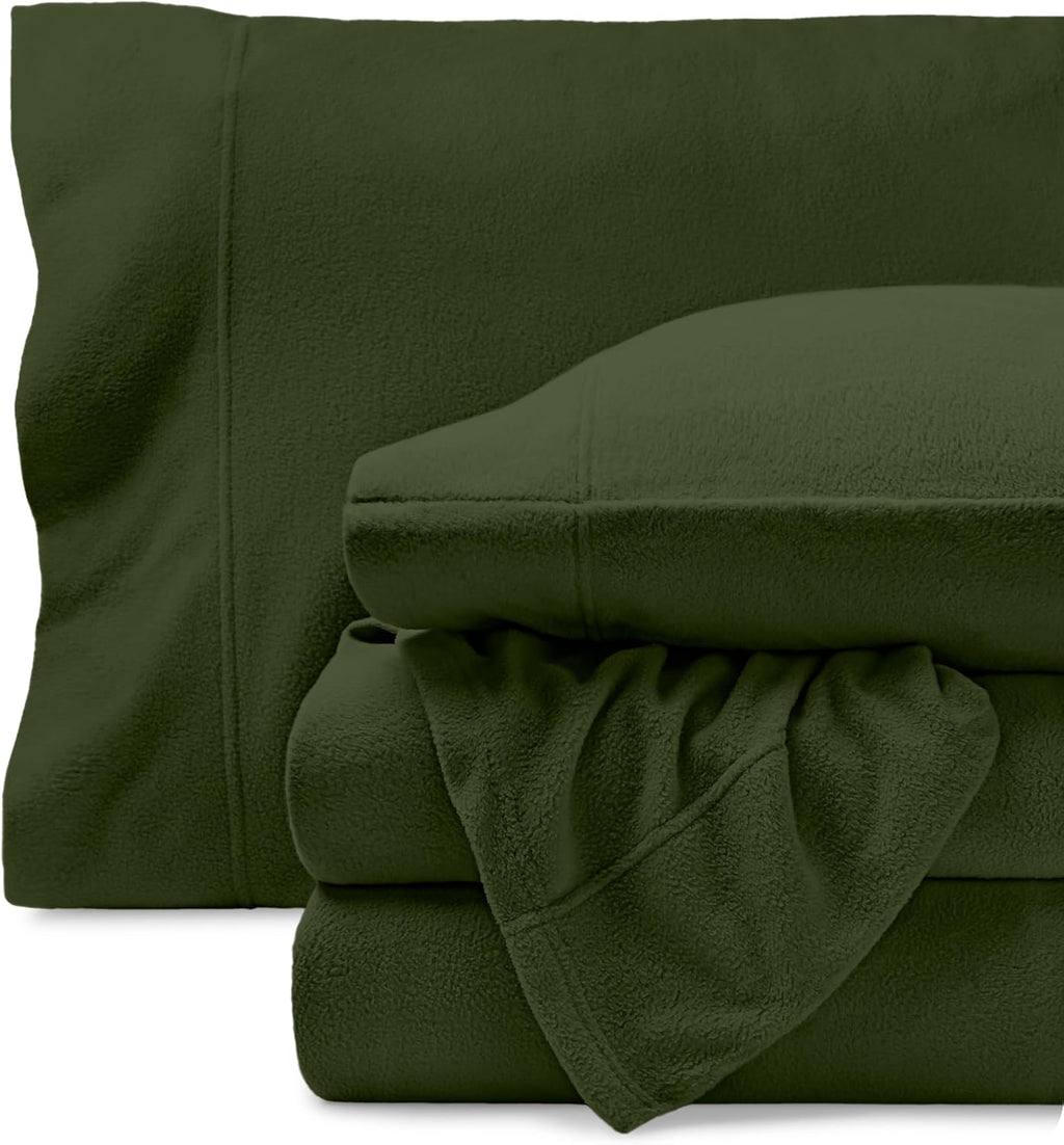 Bare Home Super Soft Fleece Sheet Set - Queen Size - Extra Plush Polar Fleece, No-Pilling Bed Sheets - All Season Cozy Warmth (Queen, Dark Blue) - Grand Goldman
