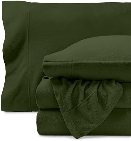 Bare Home Super Soft Fleece Sheet Set - Queen Size - Extra Plush Polar Fleece, No-Pilling Bed Sheets - All Season Cozy Warmth (Queen, Dark Blue) - Grand Goldman