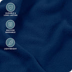 Bare Home Super Soft Fleece Sheet Set - Queen Size - Extra Plush Polar Fleece, No-Pilling Bed Sheets - All Season Cozy Warmth (Queen, Dark Blue) - Grand Goldman