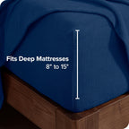 Bare Home Super Soft Fleece Sheet Set - Queen Size - Extra Plush Polar Fleece, No-Pilling Bed Sheets - All Season Cozy Warmth (Queen, Dark Blue) - Grand Goldman