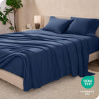 Bare Home Super Soft Fleece Sheet Set - Queen Size - Extra Plush Polar Fleece, No-Pilling Bed Sheets - All Season Cozy Warmth (Queen, Dark Blue) - Grand Goldman