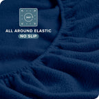 Bare Home Super Soft Fleece Sheet Set - Queen Size - Extra Plush Polar Fleece, No-Pilling Bed Sheets - All Season Cozy Warmth (Queen, Dark Blue) - Grand Goldman