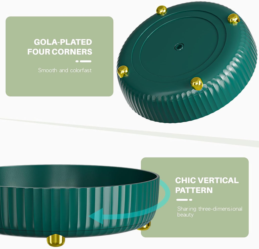 Bathroom Organizers and Storage - Rotating Makeup Organizer Tray for Perfume,Skincare,Cosmetics and Bathroom Storage,Lazy Susan Organizer,White - Grand Goldman