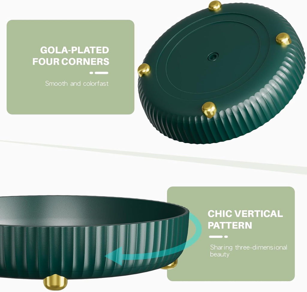 Bathroom Organizers and Storage - Rotating Makeup Organizer Tray for Perfume,Skincare,Cosmetics and Bathroom Storage,Lazy Susan Organizer,White - Grand Goldman