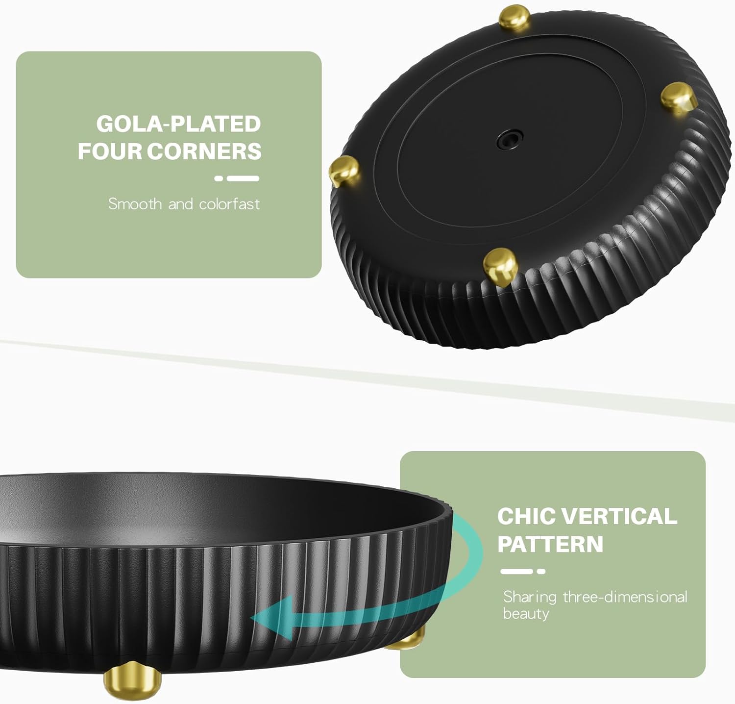 Bathroom Organizers and Storage - Rotating Makeup Organizer Tray for Perfume,Skincare,Cosmetics and Bathroom Storage,Lazy Susan Organizer,White - Grand Goldman