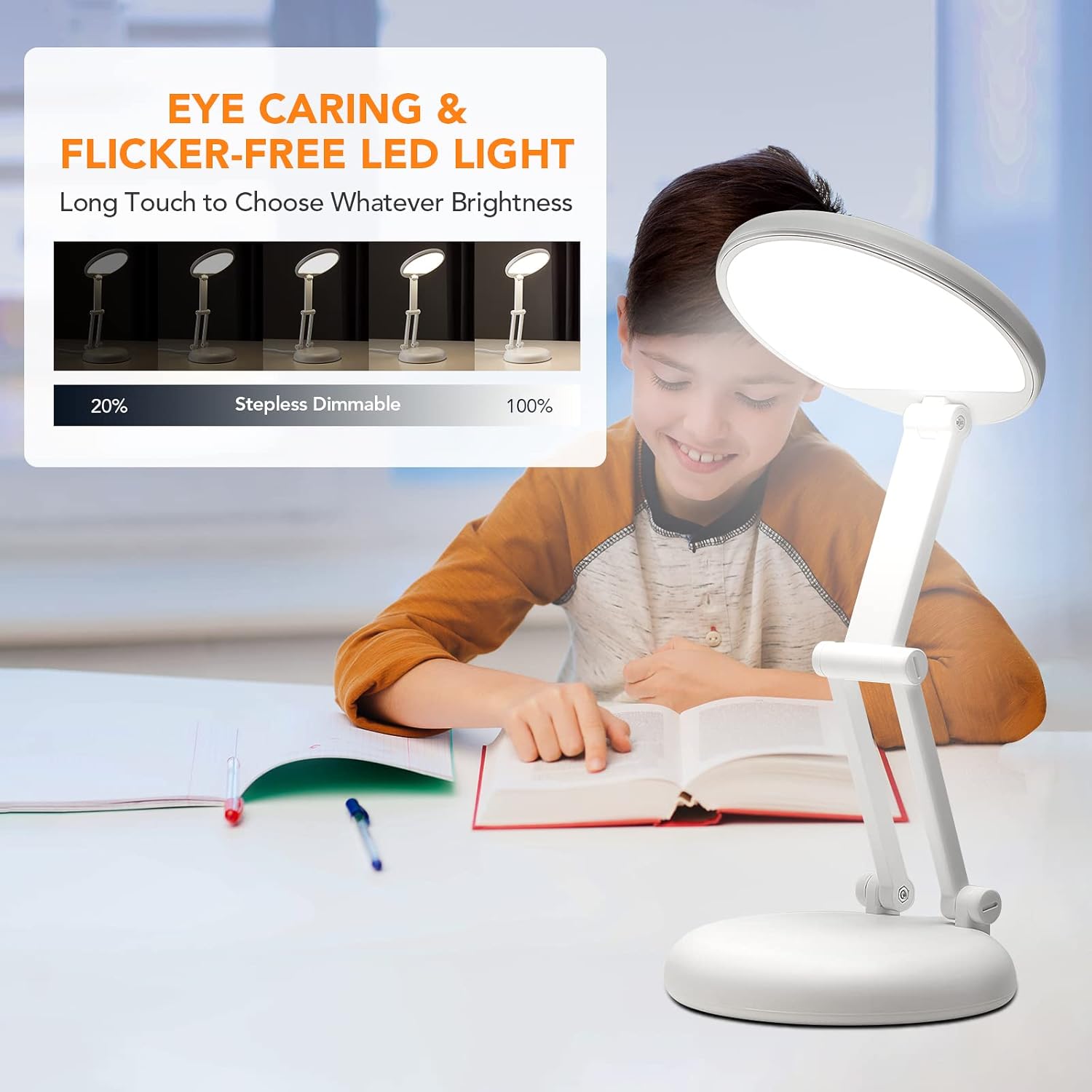 Battery Operated Lamp Rechargeable Lamp Foldable+Portable Light,9 Brightness Dimmable Cordless Lamp Rechargeable Light Wireless Lamp Mini Lamp,Cordless Lamps Rechargeable Cordless Table Lamp USB Light - Grand Goldman