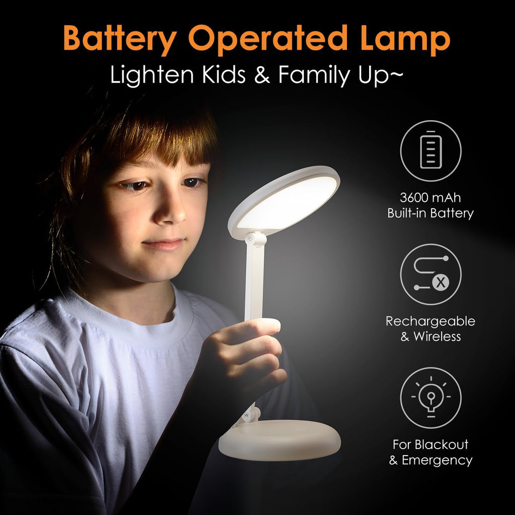Battery Operated Lamp Rechargeable Lamp Foldable+Portable Light,9 Brightness Dimmable Cordless Lamp Rechargeable Light Wireless Lamp Mini Lamp,Cordless Lamps Rechargeable Cordless Table Lamp USB Light - Grand Goldman