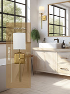 Battery Operated Wall Sconces Set of 2 Two Wireless Sconces Brass Gold Rechargeable Wall Lights Dimmable&RGB Battery Powered Wall Sconce Wall Decor for Bedroom Living Room, Remote Control - Grand Goldman