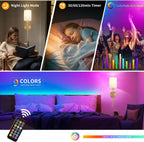 Battery Operated Wall Sconces Set of Two, with Remote Control, Dimmable, Warm White/Natural White/Daylight/RGB, Wireless Rechargeable Wall Light for Living Room, Bedroom, Entryway, Gold - Grand Goldman