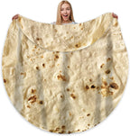 Bcareself Tortilla Blanket Adult Size Giant Double Sided for Kids Funny Realistic Food Personalized Throw Blanket Novelty Gift for Everyone 300 GSM Soft Flannel 60 inches Yellow - Grand Goldman
