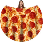 Bcareself Tortilla Blanket Adult Size Giant Double Sided for Kids Funny Realistic Food Personalized Throw Blanket Novelty Gift for Everyone 300 GSM Soft Flannel 60 inches Yellow - Grand Goldman