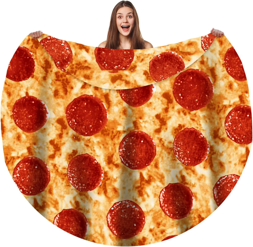 Bcareself Tortilla Blanket Adult Size Giant Double Sided for Kids Funny Realistic Food Personalized Throw Blanket Novelty Gift for Everyone 300 GSM Soft Flannel 60 inches Yellow - Grand Goldman