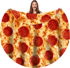 Bcareself Tortilla Blanket Adult Size Giant Double Sided for Kids Funny Realistic Food Personalized Throw Blanket Novelty Gift for Everyone 300 GSM Soft Flannel 60 inches Yellow - Grand Goldman