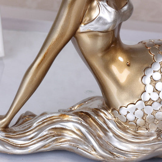 Beautifully designed mermaid  wine bottle holder. resin - Grand Goldman