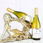 Beautifully designed mermaid  wine bottle holder. resin - Grand Goldman