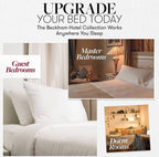 Beckham Hotel Collection Bed Pillows Standard / Queen Size Set of 2 - Down Alternative Bedding Gel Cooling Pillow for Back, Stomach or Side Sleepers - Grand Goldman