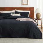 Bedsure Boho Quilt Queen Size Dark Green, Modern Geometric Stitched Pattern, Ultra Soft and Lightweight Bedding Set, 3 Pieces, 1 Quilt and 2 Pillow Shams - Grand Goldman