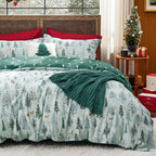 Bedsure Christmas Duvet Cover King - Christmas Bedding King Size, Reversible Buffalo Check Printed Christmas Plaid Duvet Cover, Includes 1 Duvet Cover and 2 Pillow Shams (King, Reindeer) - Grand Goldman