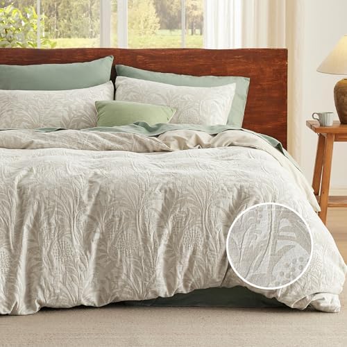 Bedsure Linen Duvet Cover King - Linen Cotton Blend Duvet Cover Set,Linen Color,3 Pieces,1 Duvet Cover 104 x 90 Inches and 2 Pillowcases,Comforter Sold Separately - Grand Goldman
