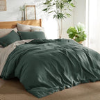 Bedsure Linen Duvet Cover King - Linen Cotton Blend Duvet Cover Set,Linen Color,3 Pieces,1 Duvet Cover 104 x 90 Inches and 2 Pillowcases,Comforter Sold Separately - Grand Goldman