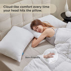 Bedsure Pillows Queen Size Set of 2 - Queen Pillows 2 Pack Hotel Quality Bed Pillows for Sleeping Soft and Supportive Pillows for Side, Back Sleepers - Grand Goldman