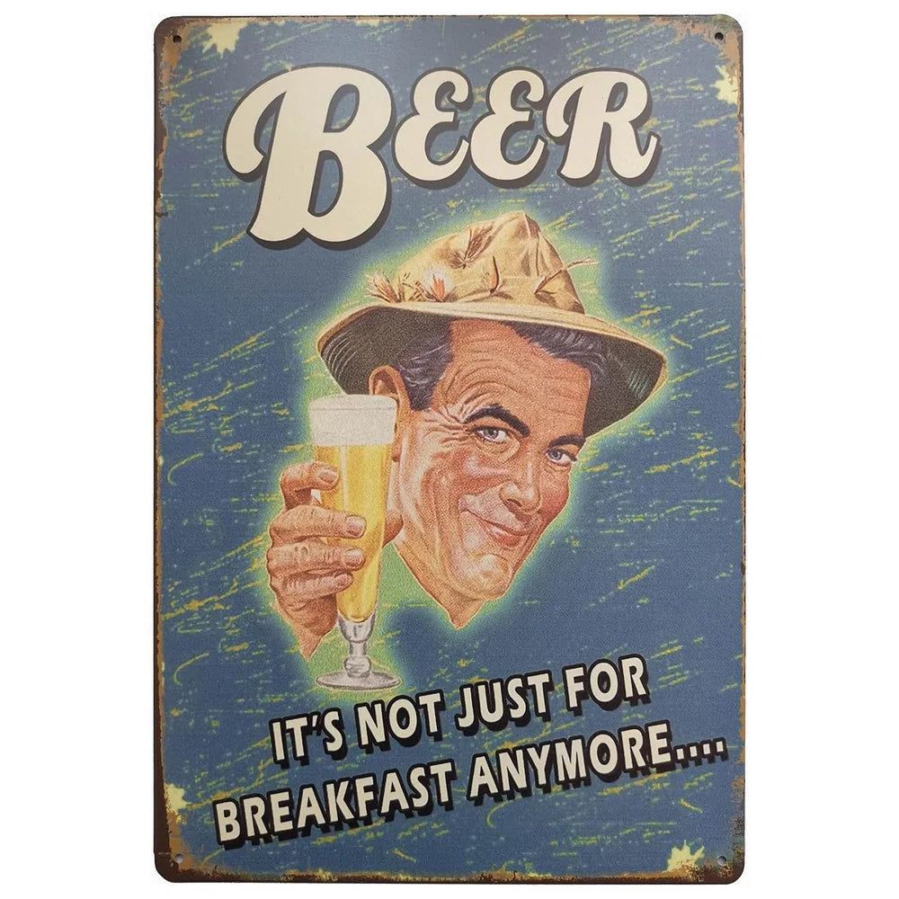 Beer Menu Free Beer Toorrow Metal Tin Signs Posters Plate Wall Decor for Bars Man Cave Cafe Clubs Retro Posters Plaque - Grand Goldman