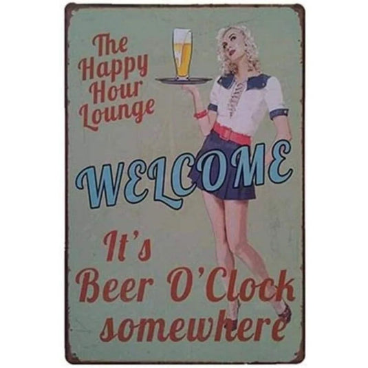 Beer Menu Free Beer Toorrow Metal Tin Signs Posters Plate Wall Decor for Bars Man Cave Cafe Clubs Retro Posters Plaque - Grand Goldman