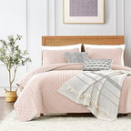 Beige Queen Size Quilt Bedding Sets with Pillow Shams, Lightweight Soft Bedspread Coverlet, Quilted Blanket Thin Comforter Bed Cover, All Season Summer Spring, 3 Pieces, 90x90 inches, Tan Cream - Grand Goldman