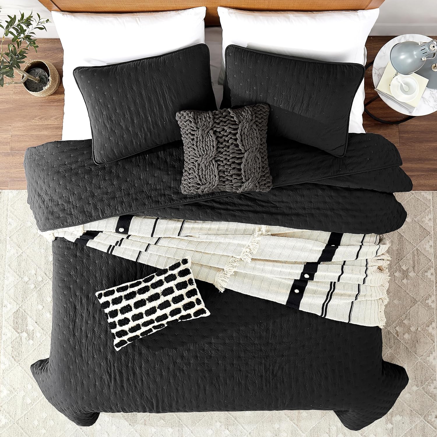 Beige Queen Size Quilt Bedding Sets with Pillow Shams, Lightweight Soft Bedspread Coverlet, Quilted Blanket Thin Comforter Bed Cover, All Season Summer Spring, 3 Pieces, 90x90 inches, Tan Cream - Grand Goldman