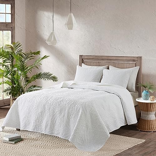 Beige Queen Size Quilt Bedding Sets with Pillow Shams, Lightweight Soft Bedspread Coverlet, Quilted Blanket Thin Comforter Bed Cover, All Season Summer Spring, 3 Pieces, 90x90 inches, Tan Cream - Grand Goldman