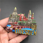 Belgium Barcelona 3D Fridge Magnet Souvenir Krakow Hungarian Dubai Egypt Italy Spain Dresden Brussels Rome Cleopatra Craft Decor - Grand Goldman