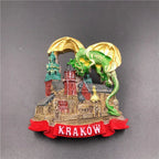 Belgium Barcelona 3D Fridge Magnet Souvenir Krakow Hungarian Dubai Egypt Italy Spain Dresden Brussels Rome Cleopatra Craft Decor - Grand Goldman