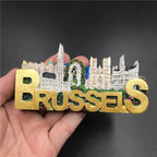Belgium Barcelona 3D Fridge Magnet Souvenir Krakow Hungarian Dubai Egypt Italy Spain Dresden Brussels Rome Cleopatra Craft Decor - Grand Goldman