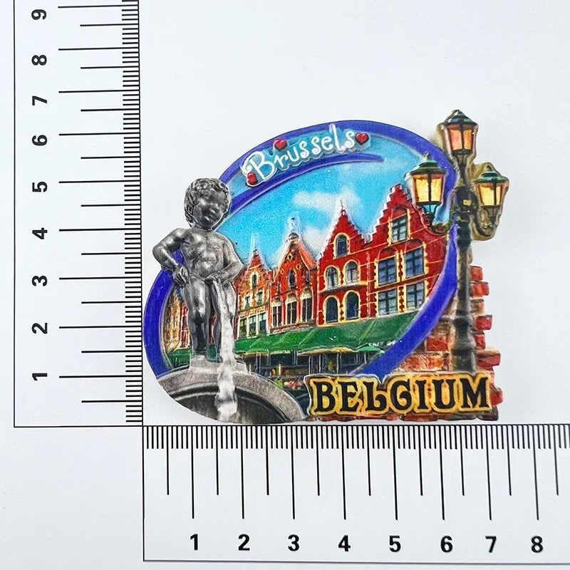 Belgium Brussels Fridge Magnet Souvenirs Manneken Pis Pee Statue magnetive sticker for the Refrigerator Decoration gift ideas - Grand Goldman