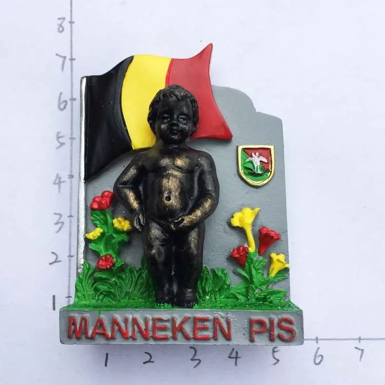 Belgium Brussels Fridge Magnet Souvenirs Manneken Pis Pee Statue magnetive sticker for the Refrigerator Decoration gift ideas - Grand Goldman