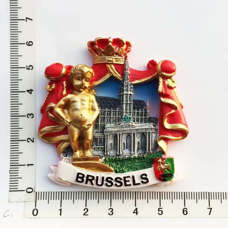Belgium Brussels Fridge Magnet Souvenirs Manneken Pis Pee Statue magnetive sticker for the Refrigerator Decoration gift ideas - Grand Goldman