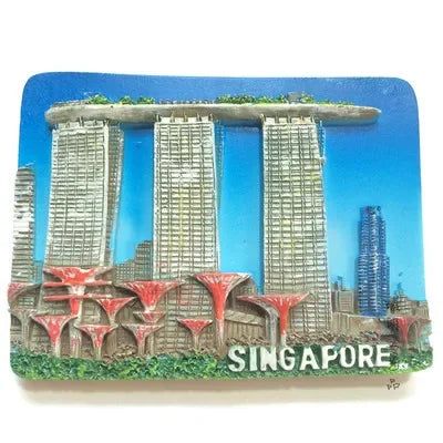 Belgium Brussels Fridge Magnets Singapore Landscape 3D Resin Refrigerator Magnetic Sticker Home Decoration Gifts - Grand Goldman