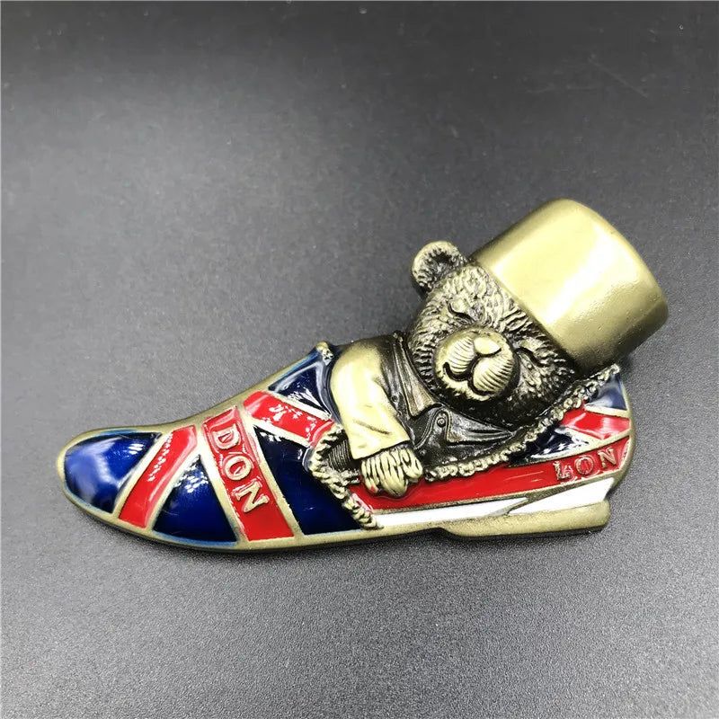 Belgium Fridge Magnet Decor France USA British Italy Dubai India Israel 3D Metal Fridge Magnets Tourist Magnets Souvenir Gifts - Grand Goldman